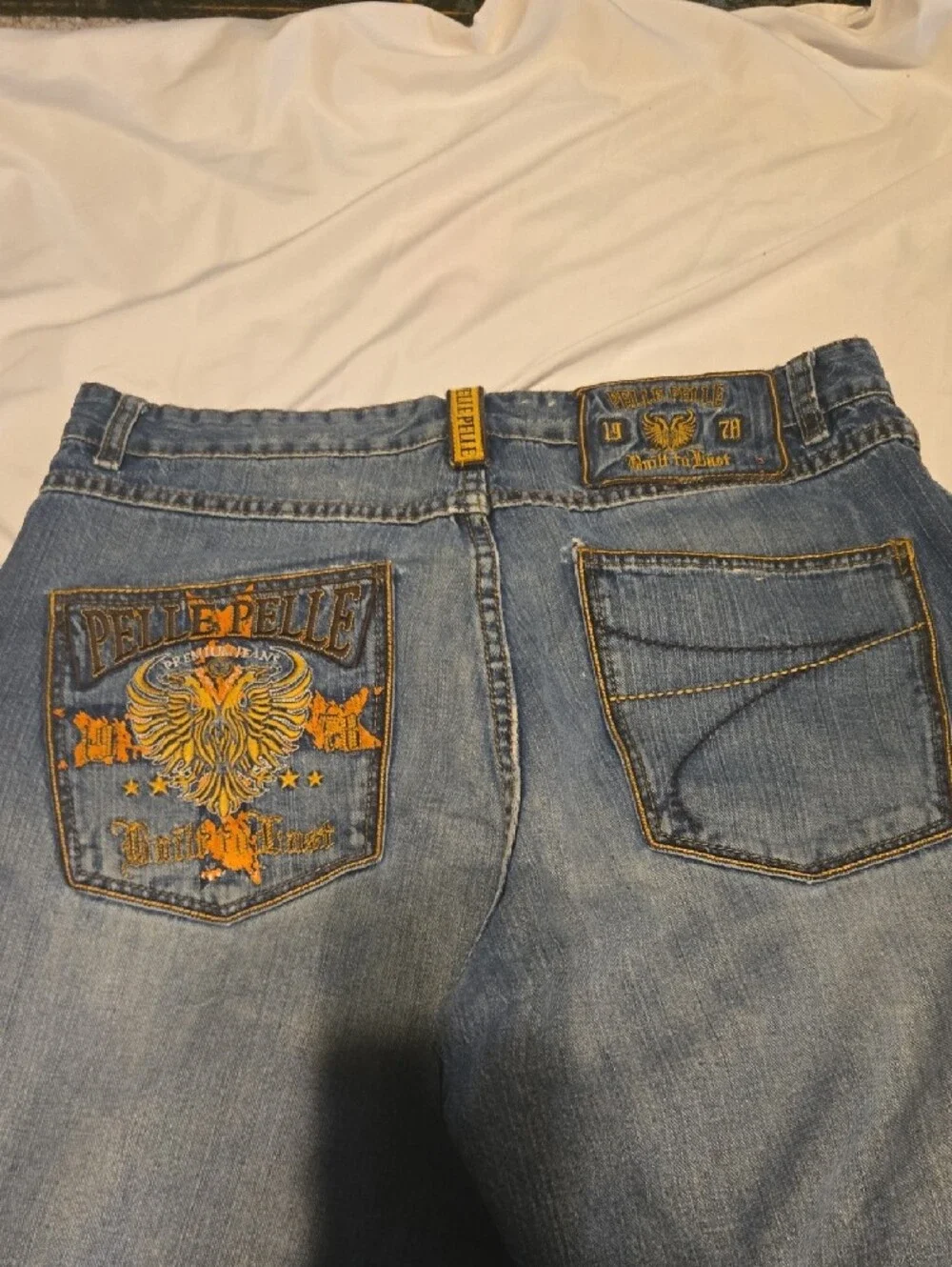 Pelle Pelle Men’s Relaxed Blue Denim Jeans
